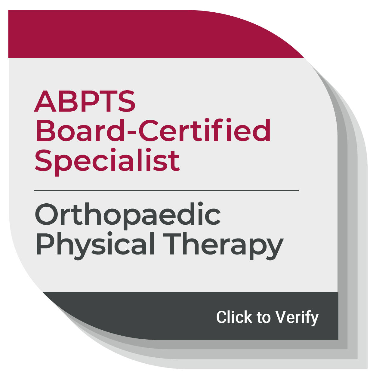 ABPTS Board Certified Specialit